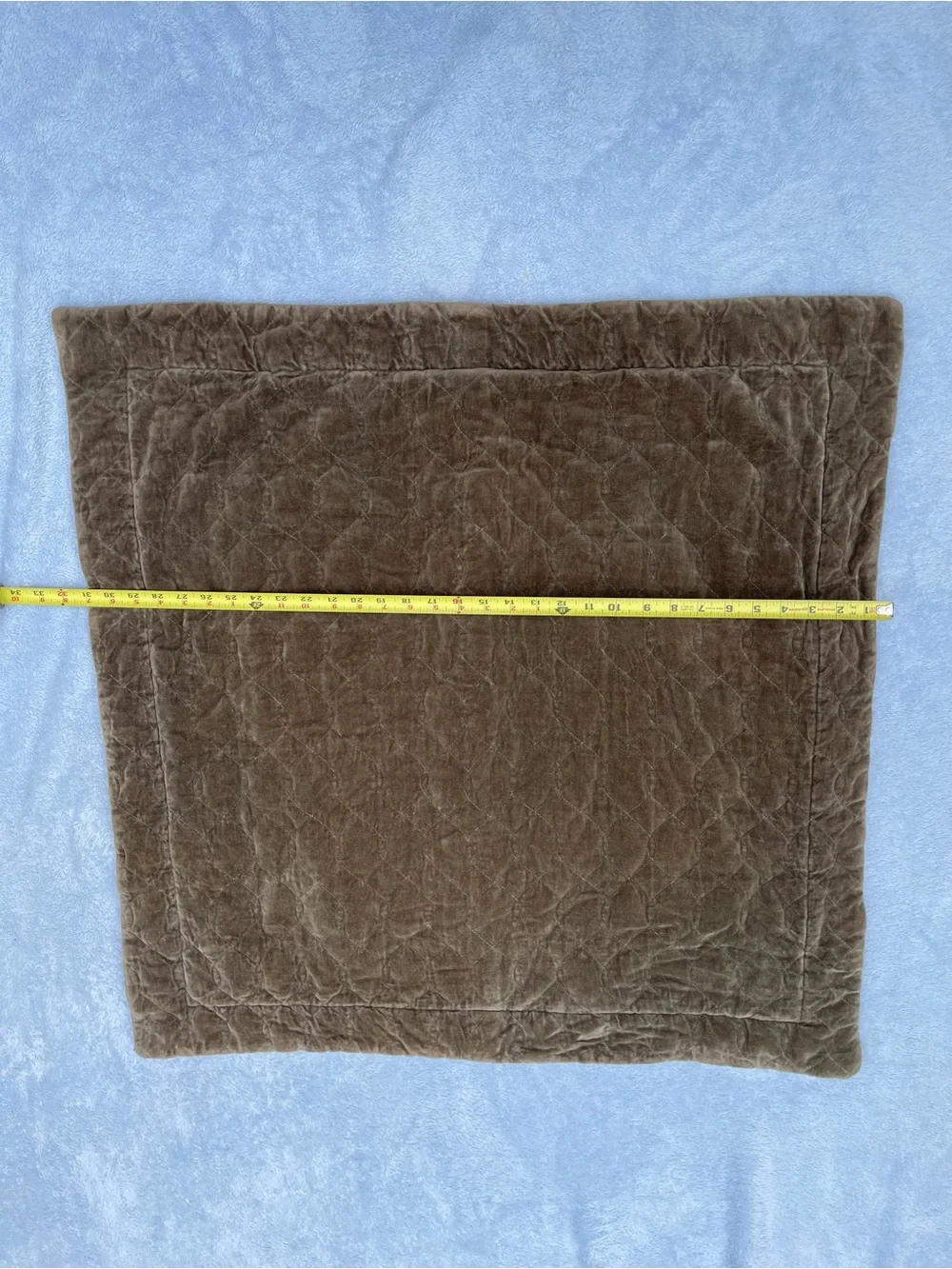 Set of two gently used  quilted cotton chocolate, brown Bella Notte euro shams🤎